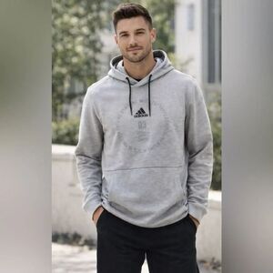 ADIDAS Hooded Gray Sweatshirt